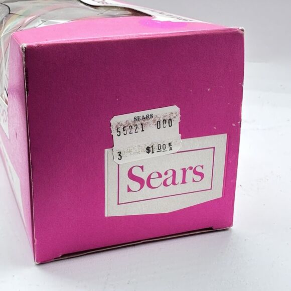 New Vintage Sears Christmas Ribbon Box Kitschy Pink and Red Retro Kitschmas - Picture 6 of 7
